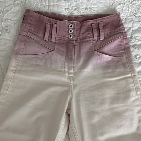 Anthropologie Ultra High Rise Dip Dyed Slim Jean Brand New Size 26 - Picture 7 of 10
